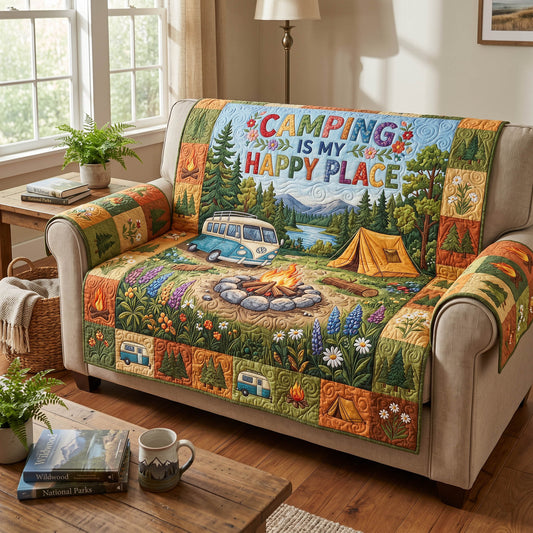 Camp Vibes Quilted Sofa Cover NCU0TD2695