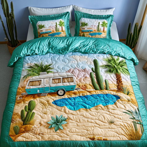 Camper Calm 3-Piece Quilted Bedding Set NCU0VH5425