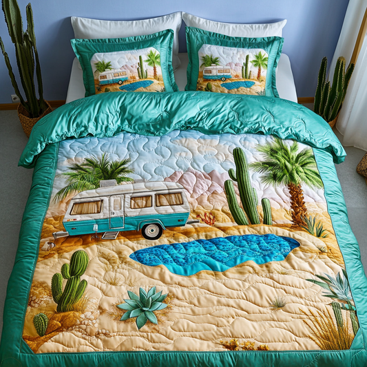 Camper Calm 3-Piece Quilted Bedding Set NCU0VH5425