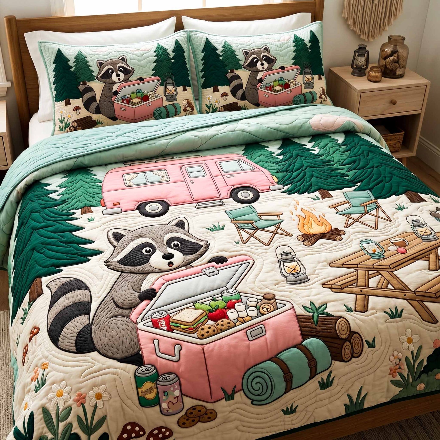Camper Rest 3-Piece Quilted Bedding Set NCU0XD2830