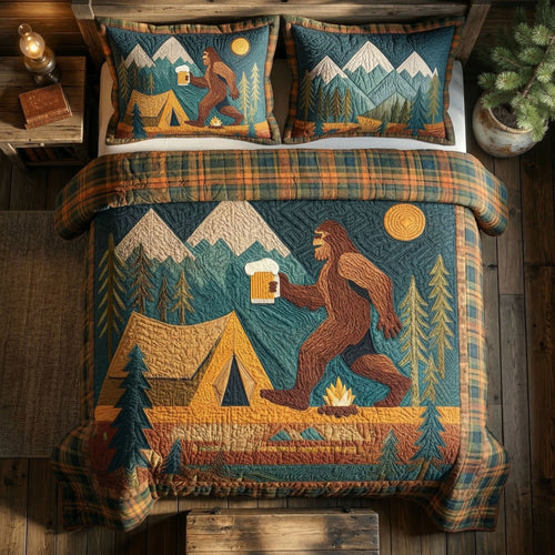 Campfire Adventure 3-Piece Quilted Bedding Set NCU0NT12594