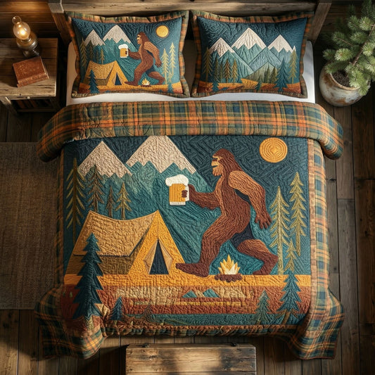 Campfire Adventure 3-Piece Quilted Bedding Set NCU0NT12594