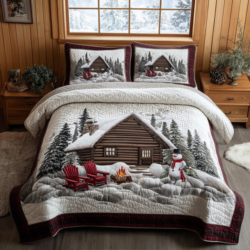 Campfire Cozy Nights 3-Piece Quilted Bedding Set NCU0TH3891