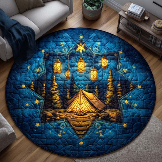 Campfire Glow Quilted Round Mat NCU0TD104