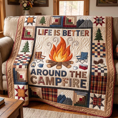Campfire Life Quilted Blanket NCU0XD2877