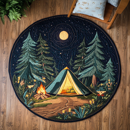 Campfire Nights Quilted Round Mat NCU0DK5657