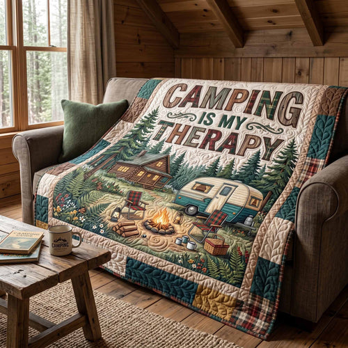 Camping Therapy Quilted Blanket NCU0XD2885