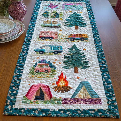 Campout Memories Quilted Table Runner NCU0PT371