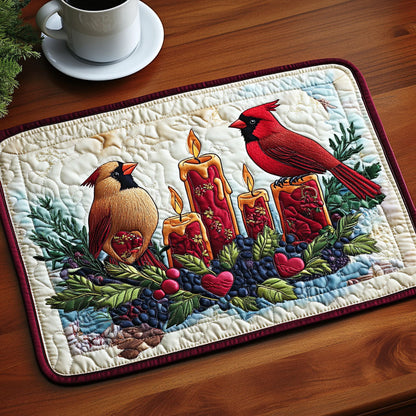 Candlelight Cardinals Quilted Placemat NCU0NT2967