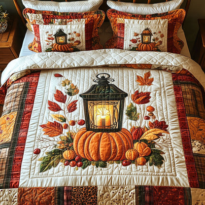 Candlelit Autumn 3-Piece Quilted Bedding Set NCU0PT8264