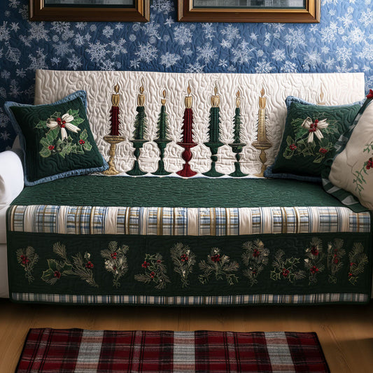Candlelit Noel Quilted Sofa Cover NCU0PT9667