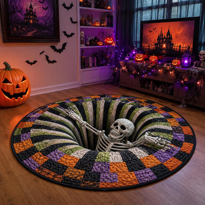 Candy Corn Abyss Quilted Round Mat NCU0DV7385