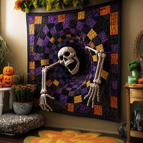 Candy Corn Descent Quilted Blanket NCU0DV9859