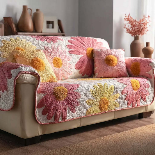 Candy Daisy Quilted Sofa Cover NCU0HH1832