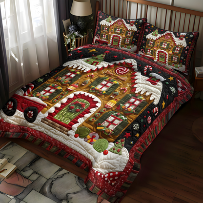 Candy Wonderland 3-Piece Quilted Bedding Set NCU0NT035