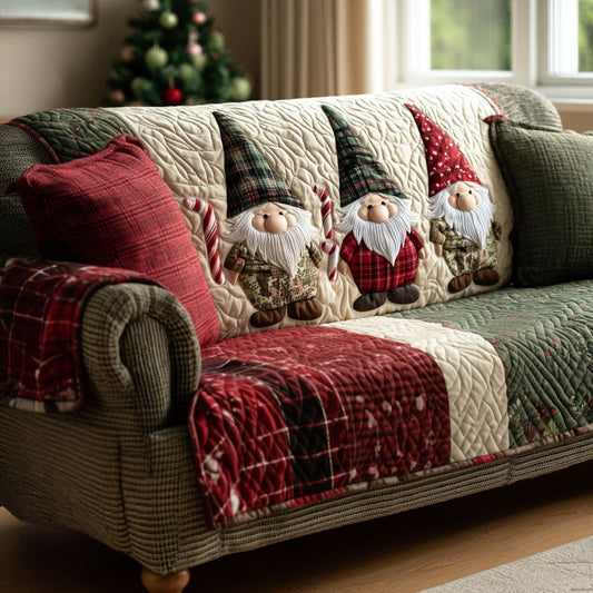 Candy Cane Friends Quilted Sofa Cover NCU0PT10463