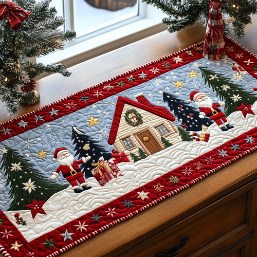 Candy Cane Lane Quilted Table Runner NCU0DK1292