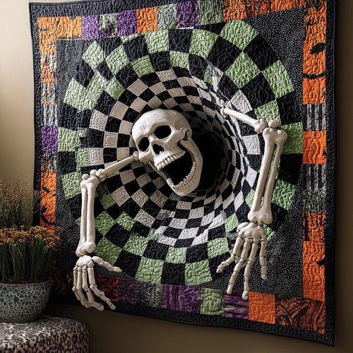 Candy Corn Descent Art Quilt Hanging NCU0DV9859
