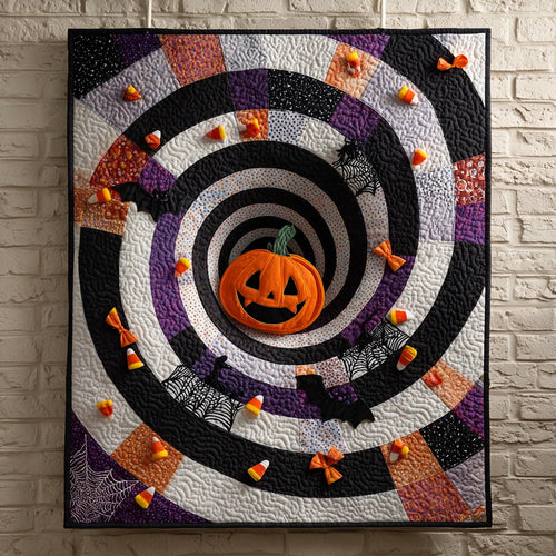 Candy Corn Vortex Art Quilt Hanging NCU0DV9852