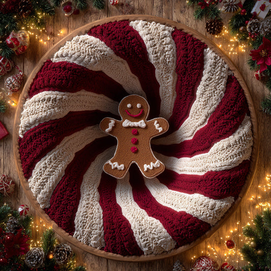 Candy Gingerbread Man Round Carpet NCU0HH1297