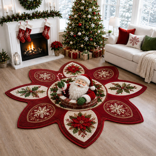 Candy Santa Claus Custom Shape Area Rug NCU0HH2147