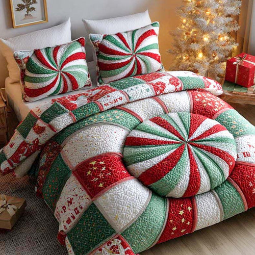 Candy Swirl Delight 3-Piece Quilted Bedding Set NCU0XD560