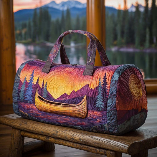 Canoe Sunset Quilted Duffle Bag NCU0XD467