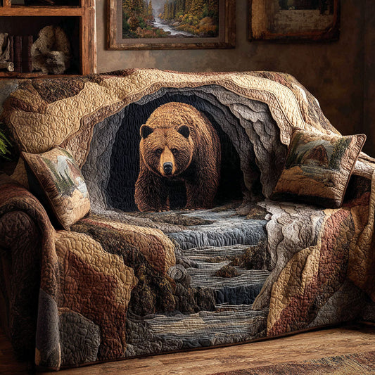 Canyon Bear Quilted Sofa Cover NCU0TV1404