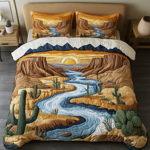 Canyon Bliss 3-Piece Quilted Bedding Set NCU0VH3447