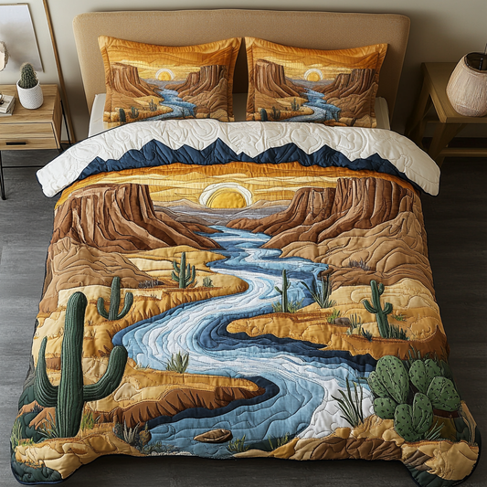 Canyon Bliss 3-Piece Quilted Bedding Set NCU0VH3447