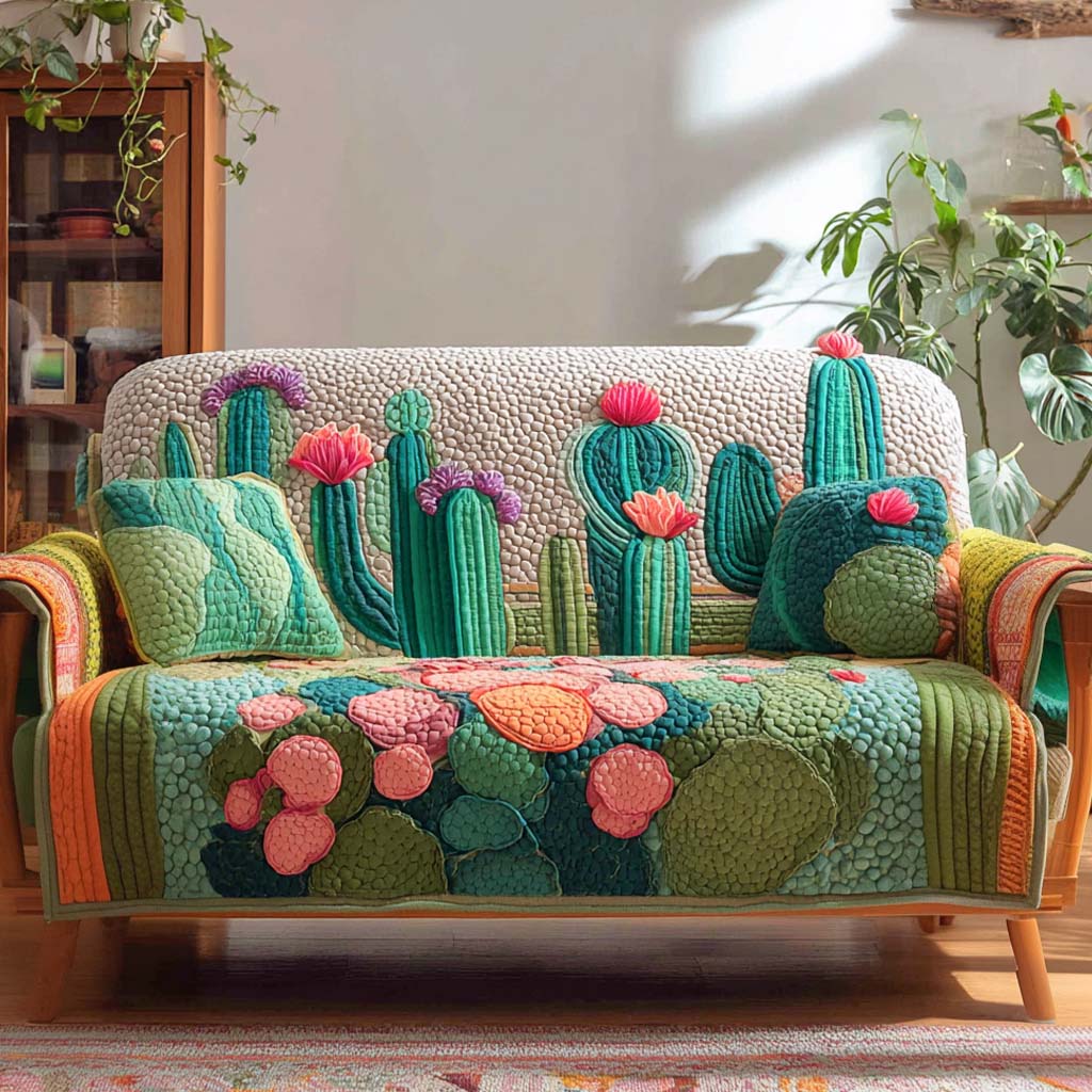 Canyon Bloom Quilted Sofa Cover NCU0XD1492