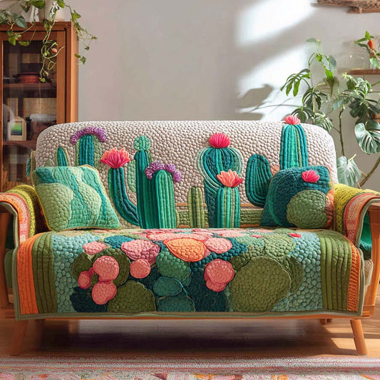 Canyon Bloom Quilted Sofa Cover NCU0XD1492