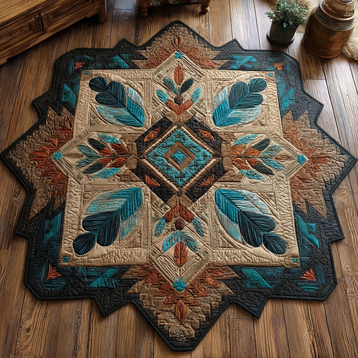 Canyon Breeze Mosaic Custom Shape Area Rug NCU0PT11562