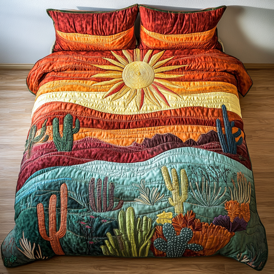 Canyon Colors 3-Piece Quilted Bedding Set NCU0VH3719