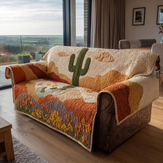 Canyon Dune Quilted Sofa Cover NCU0DK12082