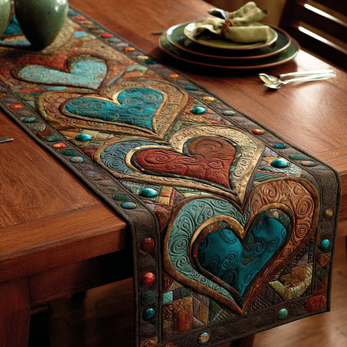 Canyon Hearts Quilted Table Runner NCU0TD2236