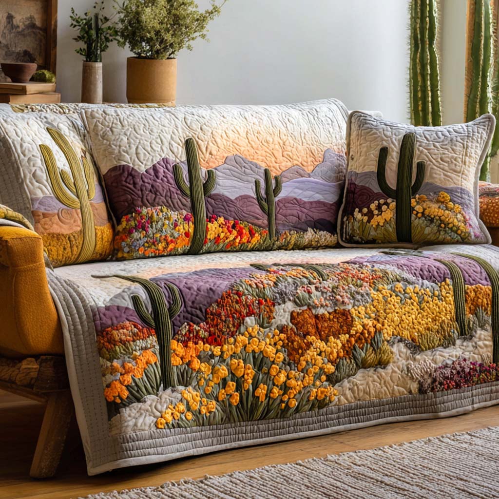 Canyon Light Quilted Sofa Cover NCU0XD1489