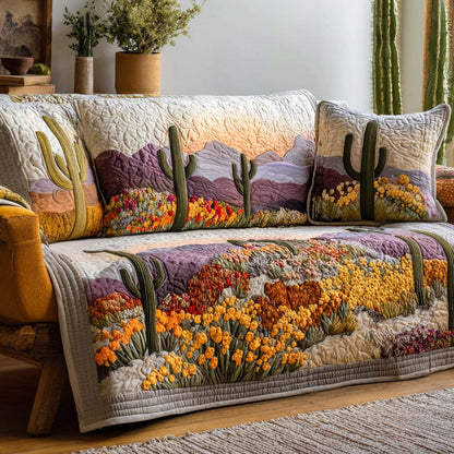 Canyon Light Quilted Sofa Cover NCU0XD1489