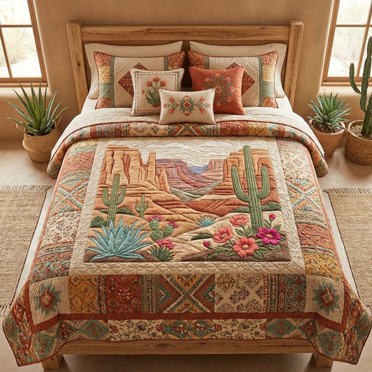 Canyon Light Symphony 3-Piece Quilted Bedding Set NCU0PT11756