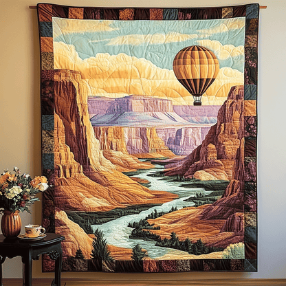 Canyon Ridge Sunrise Art Quilt Hanging NCU0TL982