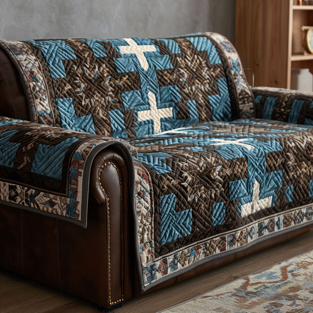 Canyon Rose Quilted Sofa Cover NCU0PT10219