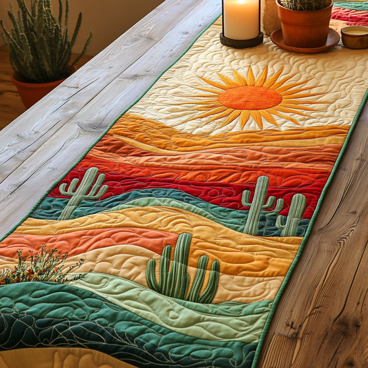 Canyon Sunset Quilted Table Runner NCU0VH3414