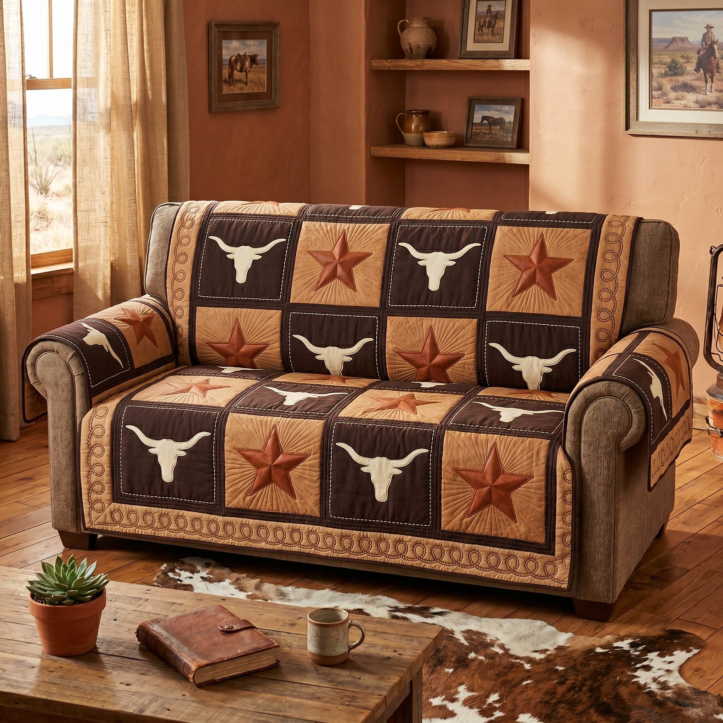 Canyon Trails Quilted Sofa Cover NCU0TD2738