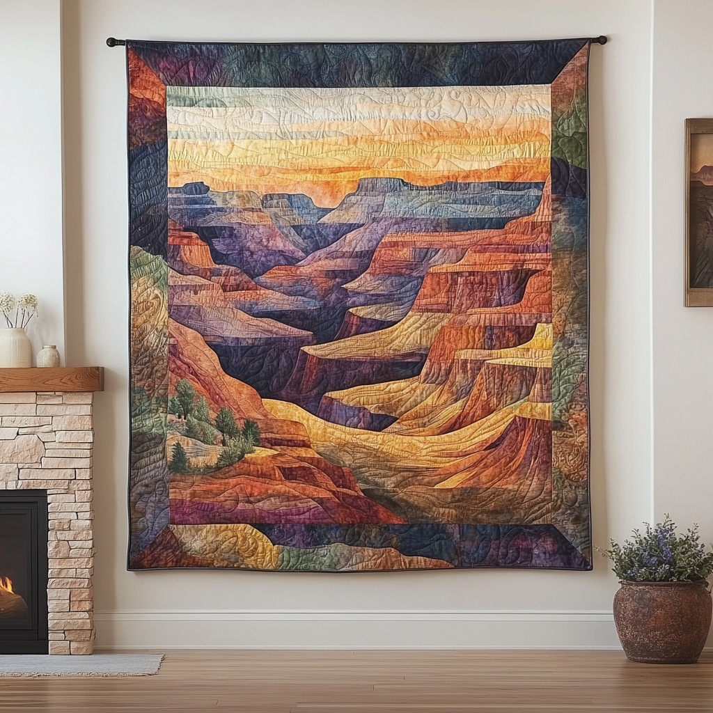 Canyon Twilight Splendor Art Quilt Hanging NCU0TL999