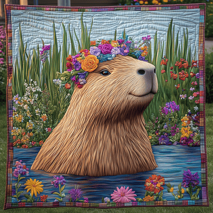 Capybara Bliss Quilted Blanket NCU0TH2701