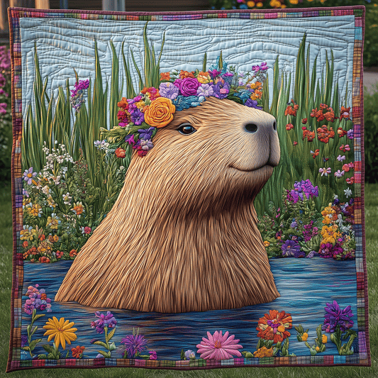 Capybara Bliss Quilted Blanket NCU0TH2701