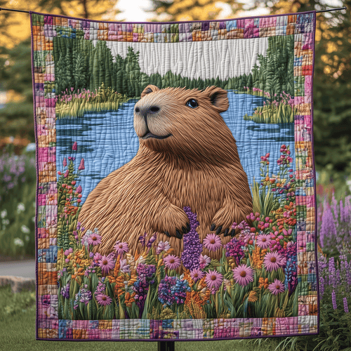Capybara Serenity Quilted Blanket NCU0TH2700
