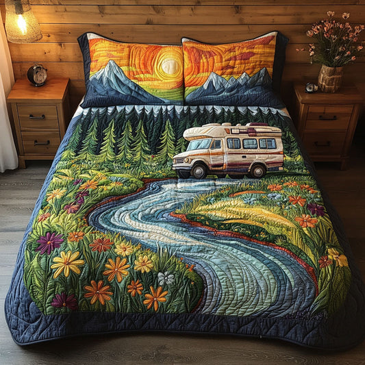 Caravanning Bliss 3-Piece Quilted Bedding Set NCU0PT6078