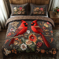 Cardinal Bloom 3-Piece Quilted Bedding Set NCU0DV6678