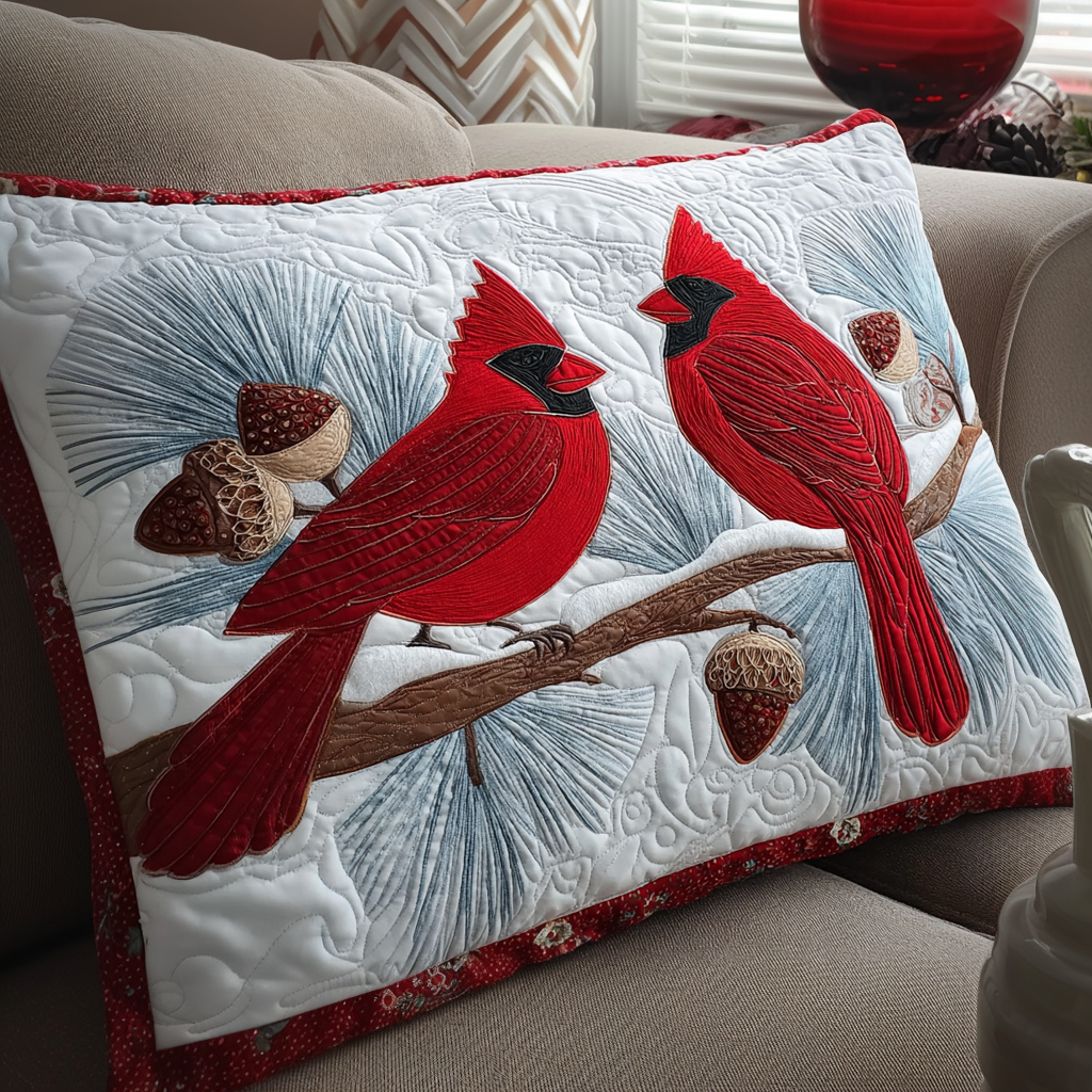Cardinal Nest Quilted Bedding Pillow Case NCU0NT10436